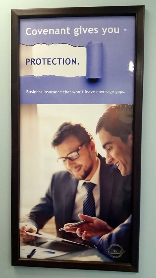 A poster that says covenant gives you protection