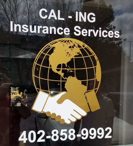 A sign that says cal ing insurance services on it
