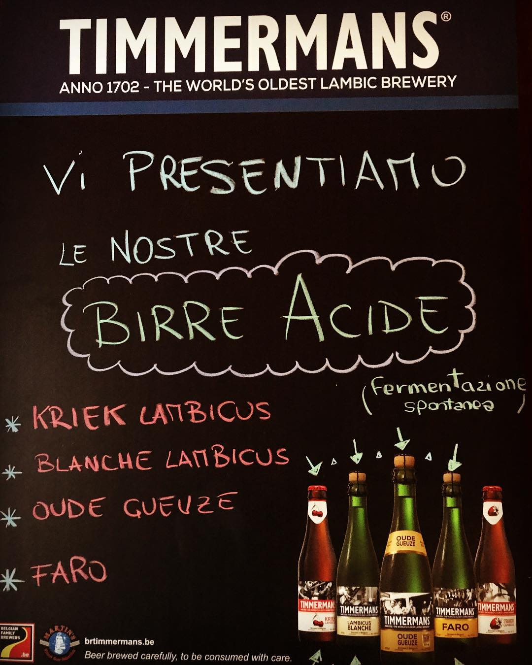 lavagna con nomi birre alla spina