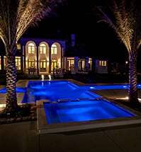 Swimming Pool Accessories — Swimming Pool Look at Night Time in Reynoldsburg, OH Swimming Pool Accessories — Swimming Pool Look at Night Time in Reynoldsburg, OH