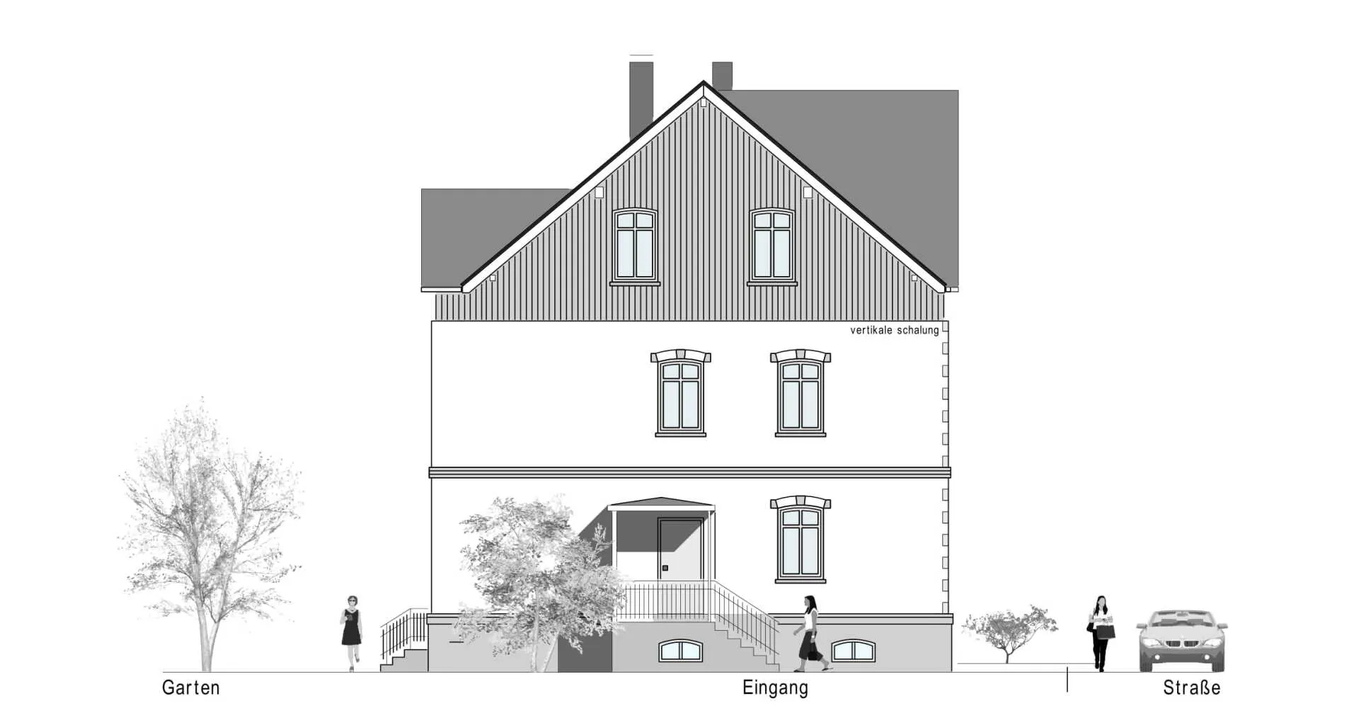 Gebäuderekonstruktion - Front