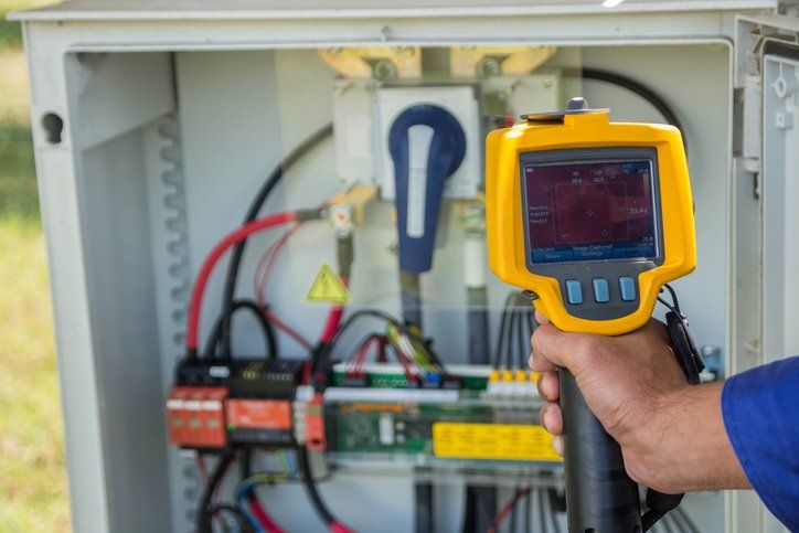 thermal imaging tool used on circuit box