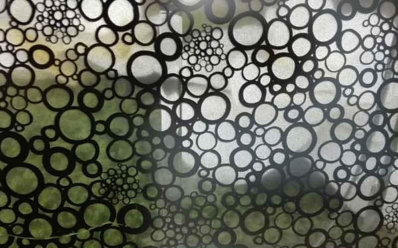digital print on glass circles