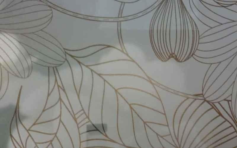 nature print on glass