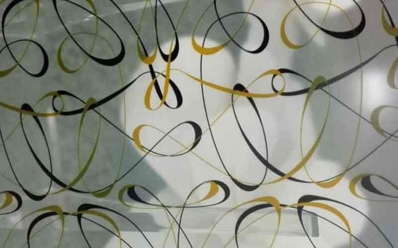 elegant digital print on glass