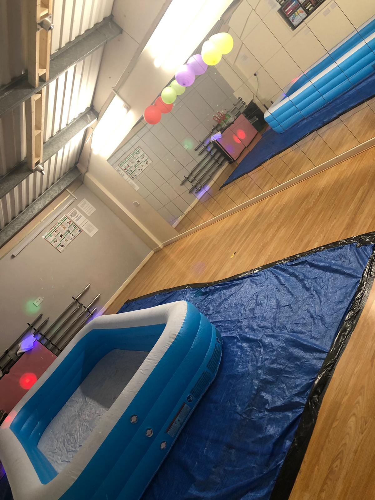 Oil wrestling in Cardiff venue