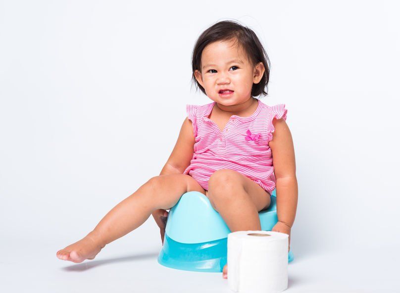 Little girl potty training