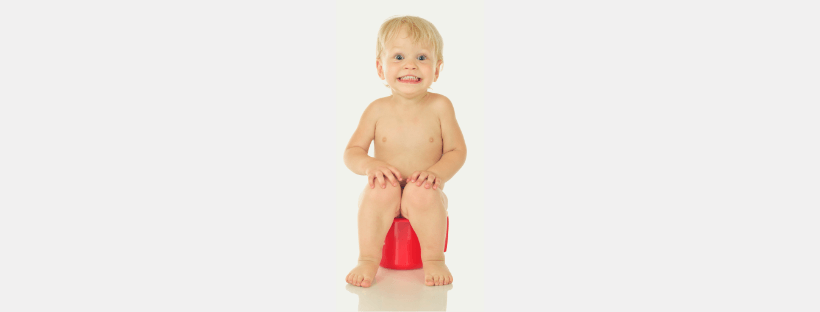 Toddler on a potty chair