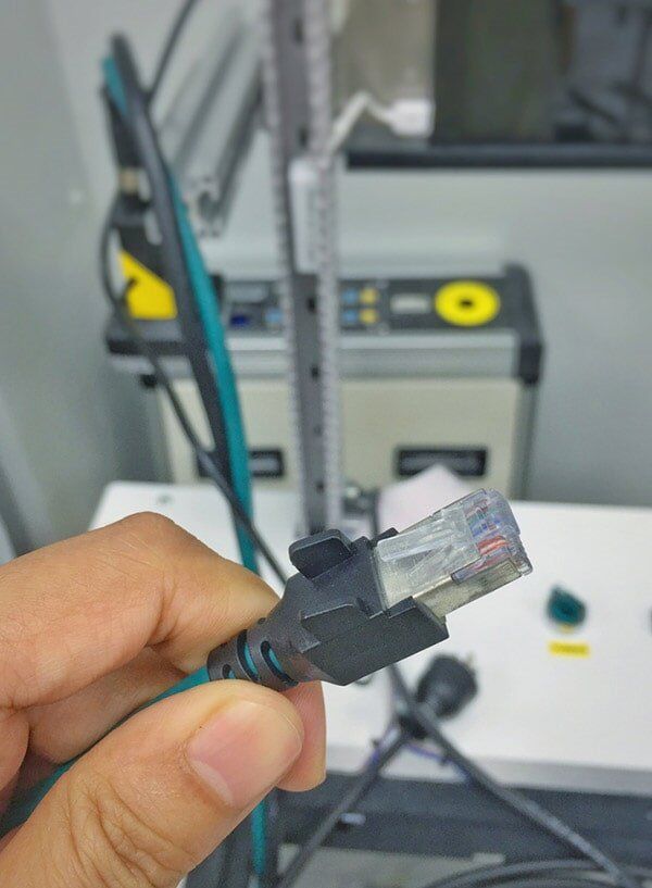 Rj45 Inserted On UTP Cable — Electrician in Newtown, QLD
