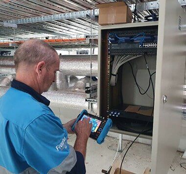 Data Cable Inspection — Electrician in Newtown, QLD Data Cable Inspection — Electrician in Newtown, QLD