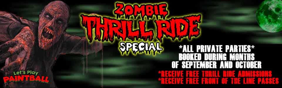A poster for a zombie thrill ride special
