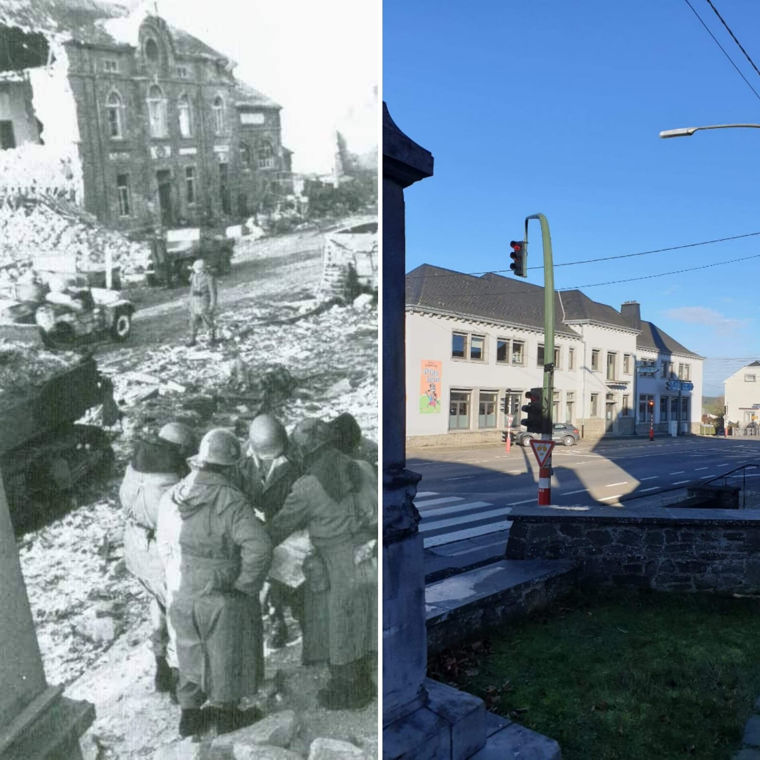 Noville 1944 1945 then and now battle of the bulge