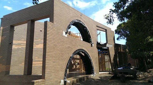 architectural brick building