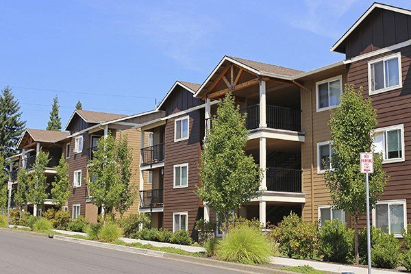 An exterior view of a MFH property.