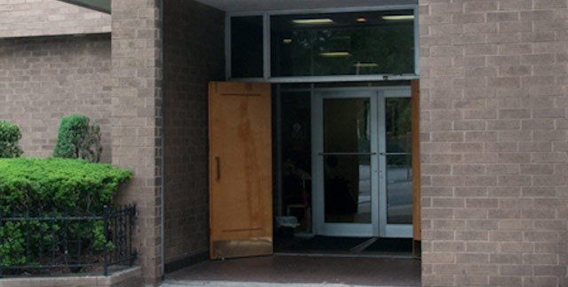 Entrance of funeral home
