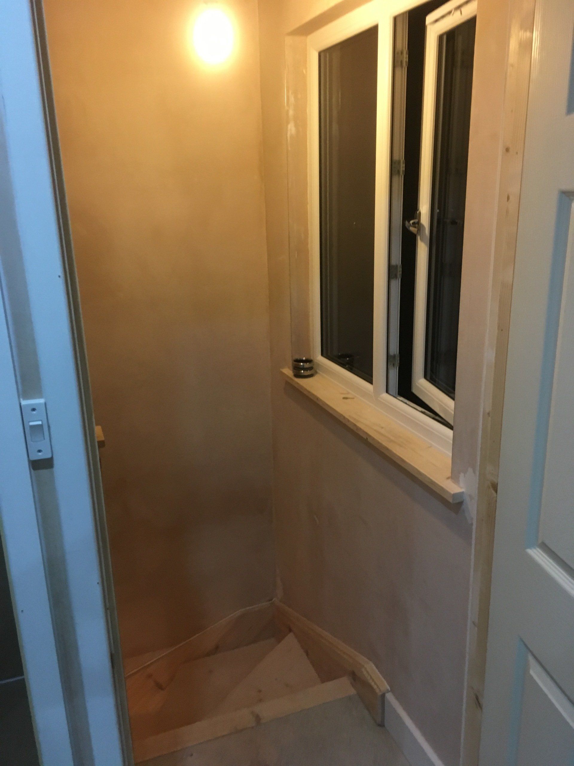 A newly plastered wall.