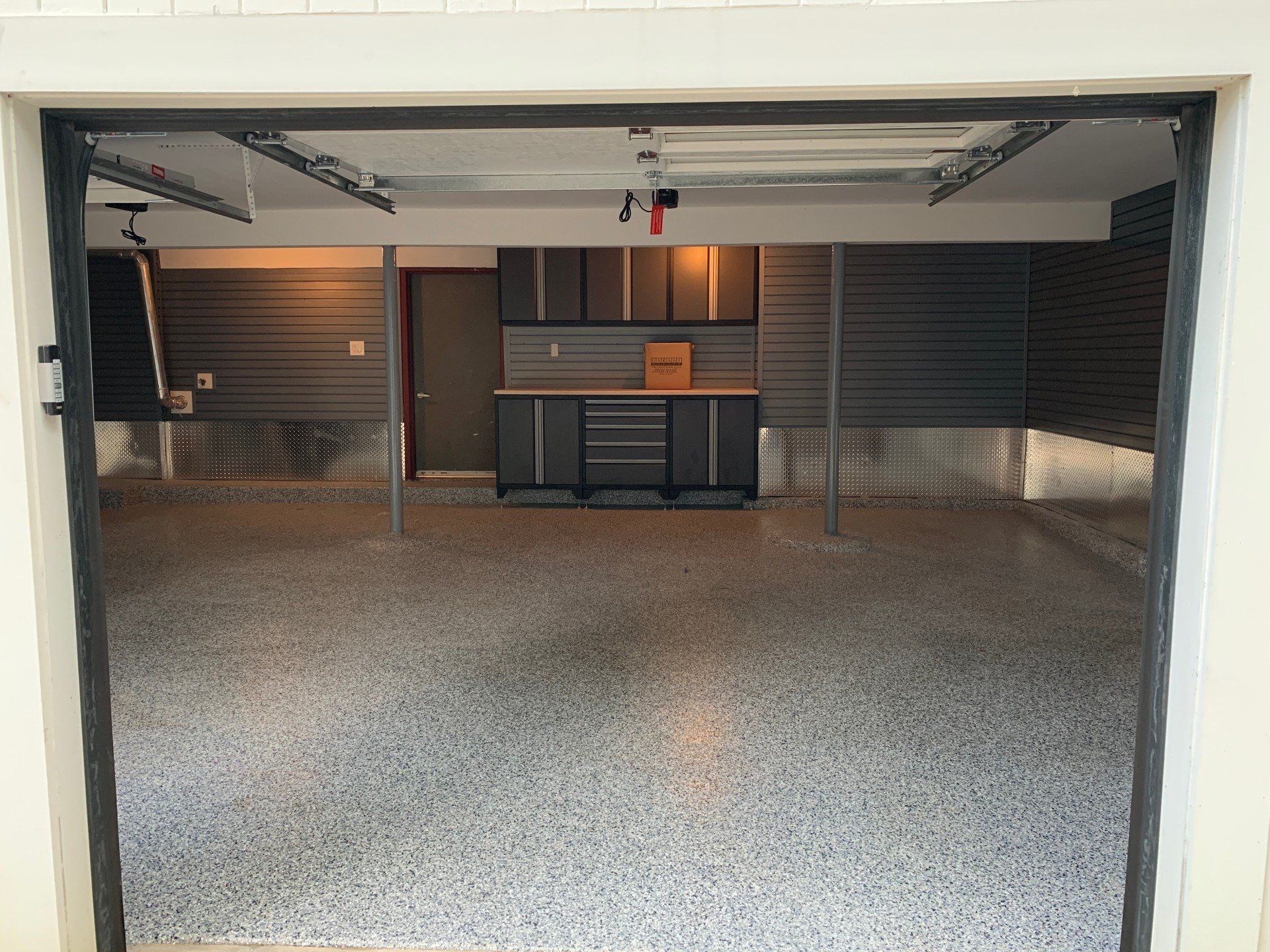 garage interior wide angle