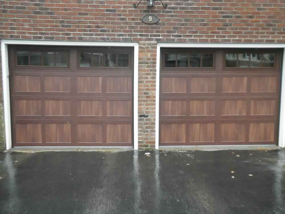 Steel Garage Doors made to look like wood