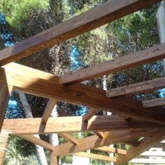 veranda travi lamellari