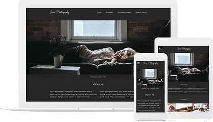 Mobile Responsive website for photographer Photographer website template mobile responsive website