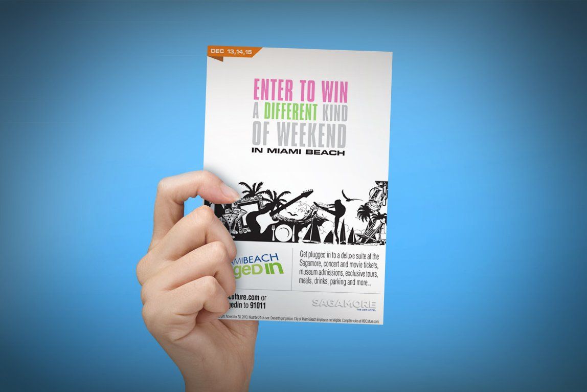 City of Miami Beach promo flyer card