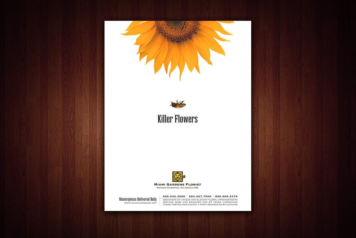 Miami Gardens Florist print ad