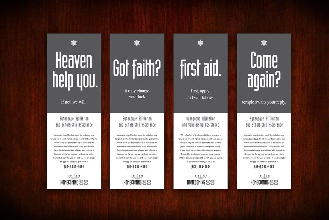 Jewish Federation of Broward County newsprint campaign