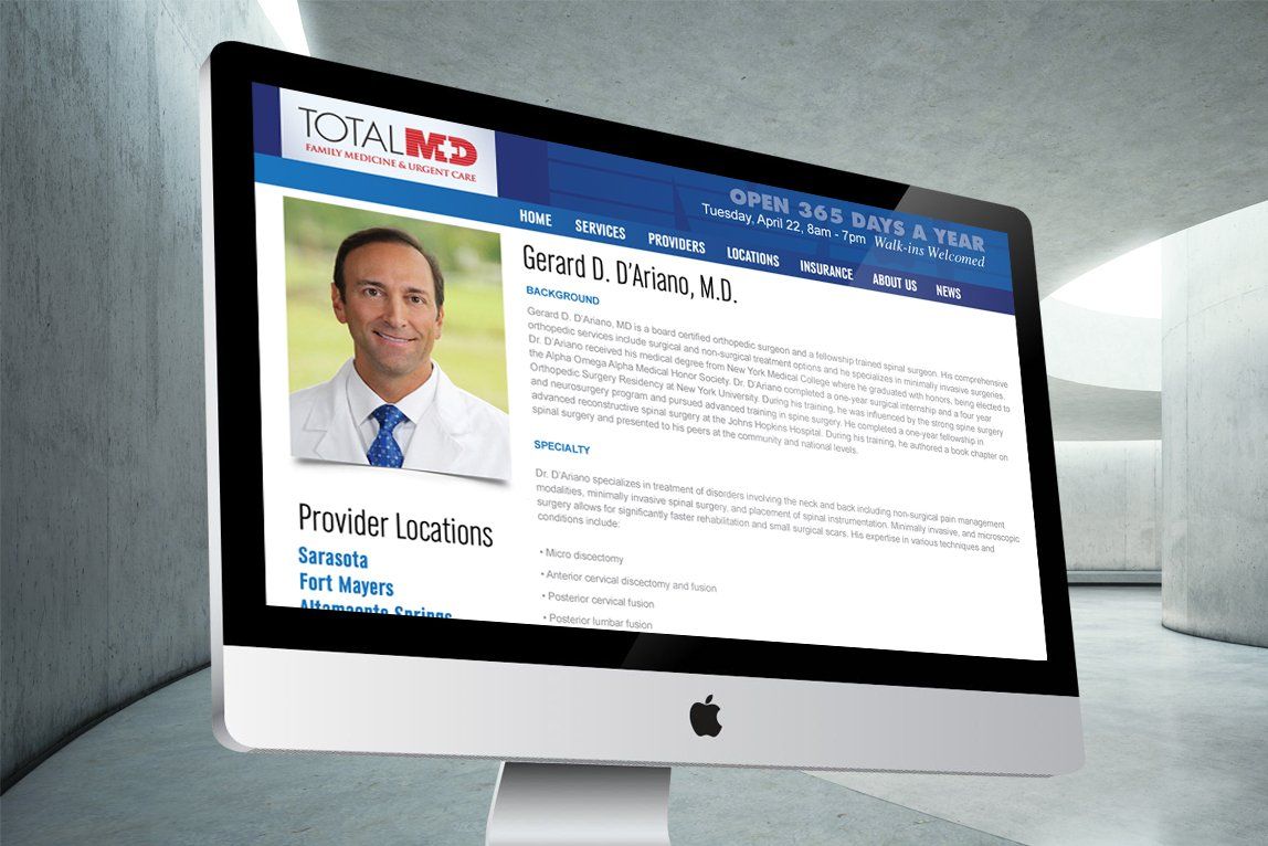 Total MD website development