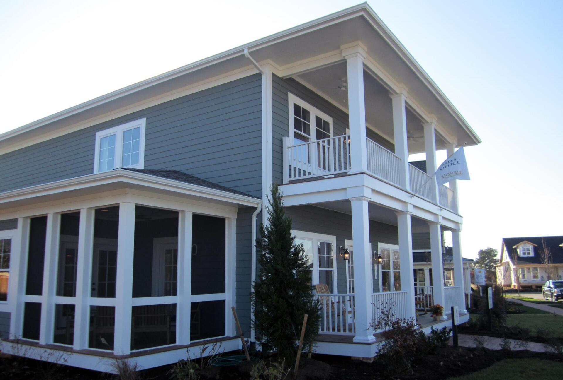 Grey two story home exterior | Kitty Hawk Legacy | Covell Communities | Chester, Maryland 21619