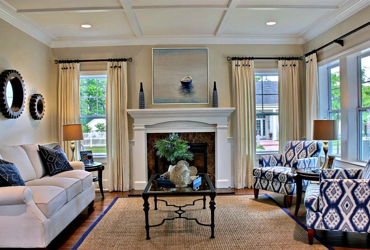 Living room with fireplace | Monterey Legacy | Covell Communities | Chester, Maryland 21619