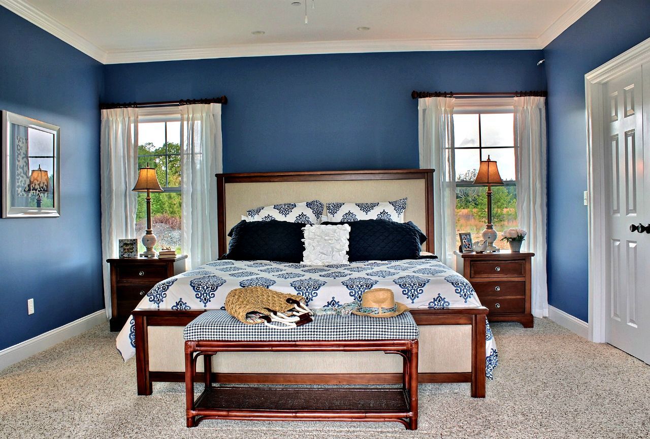 Owners suite with bed | Monterey Legacy | Covell Communities | Chester, Maryland 21619