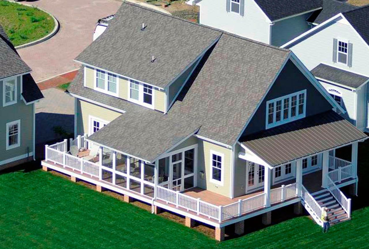 Tan exterior back porch and deck | Sawgrass Legacy | Covell Communities | Chester, Maryland 21619