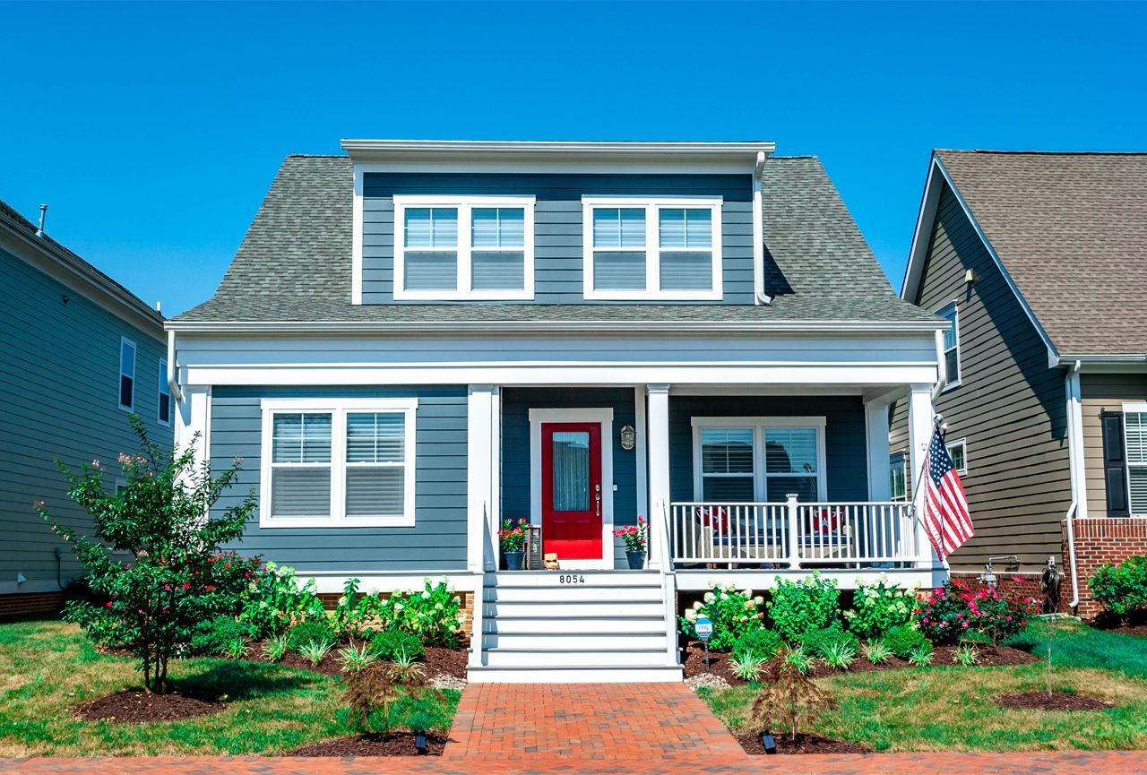 Blue home exterior | Monterey Legacy | Covell Communities | Chester, Maryland 21619