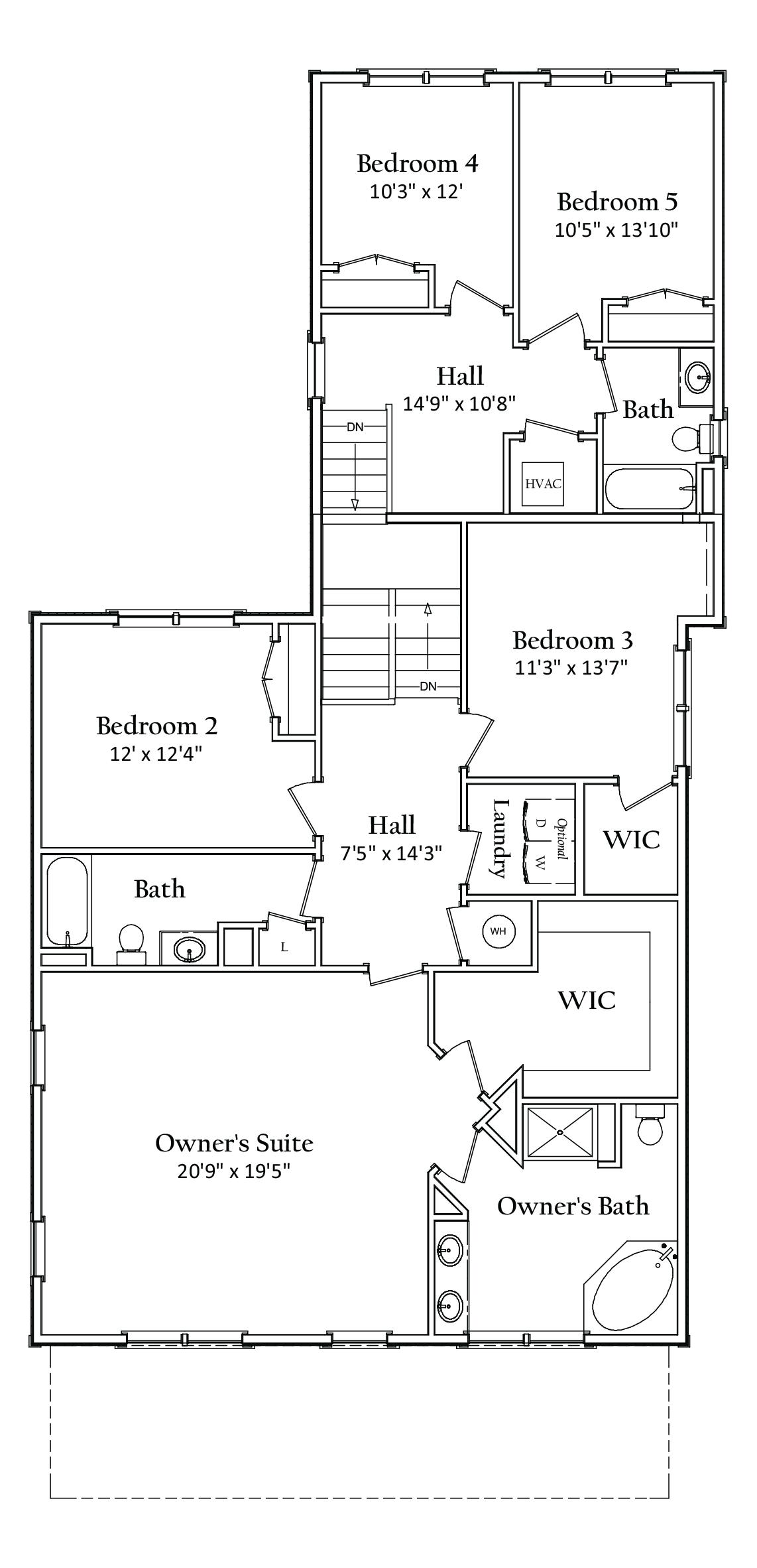 Second floor floorplan | Belle Haven Executive | Covell Communities | Chester, Maryland 21619