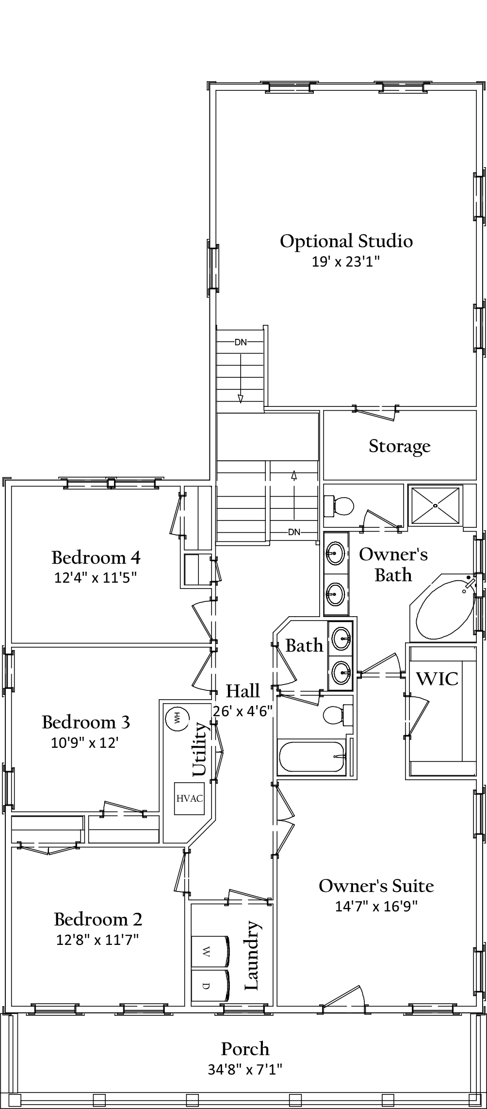 Second floor floorplan | Belle Haven Classic | Covell Communities | Chester, Maryland 21619