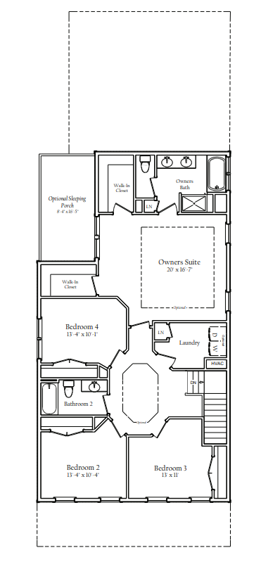 Second floor floorplan | Port Royal Executive | Covell Communities | Chester, Maryland 21619