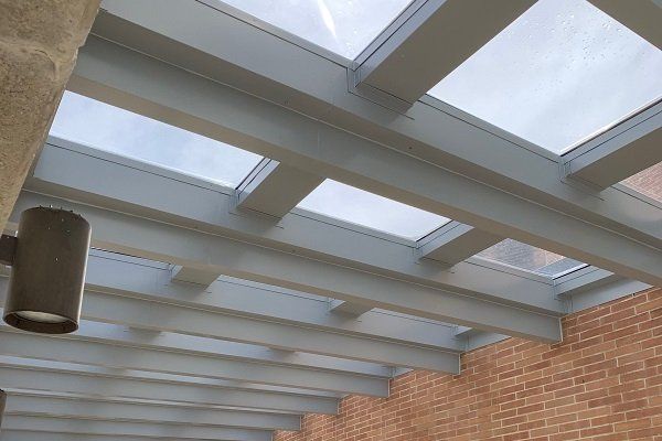 Blue Corrugated Metal Roof — Indianapolis, IN — Brown's Roofing, Inc.