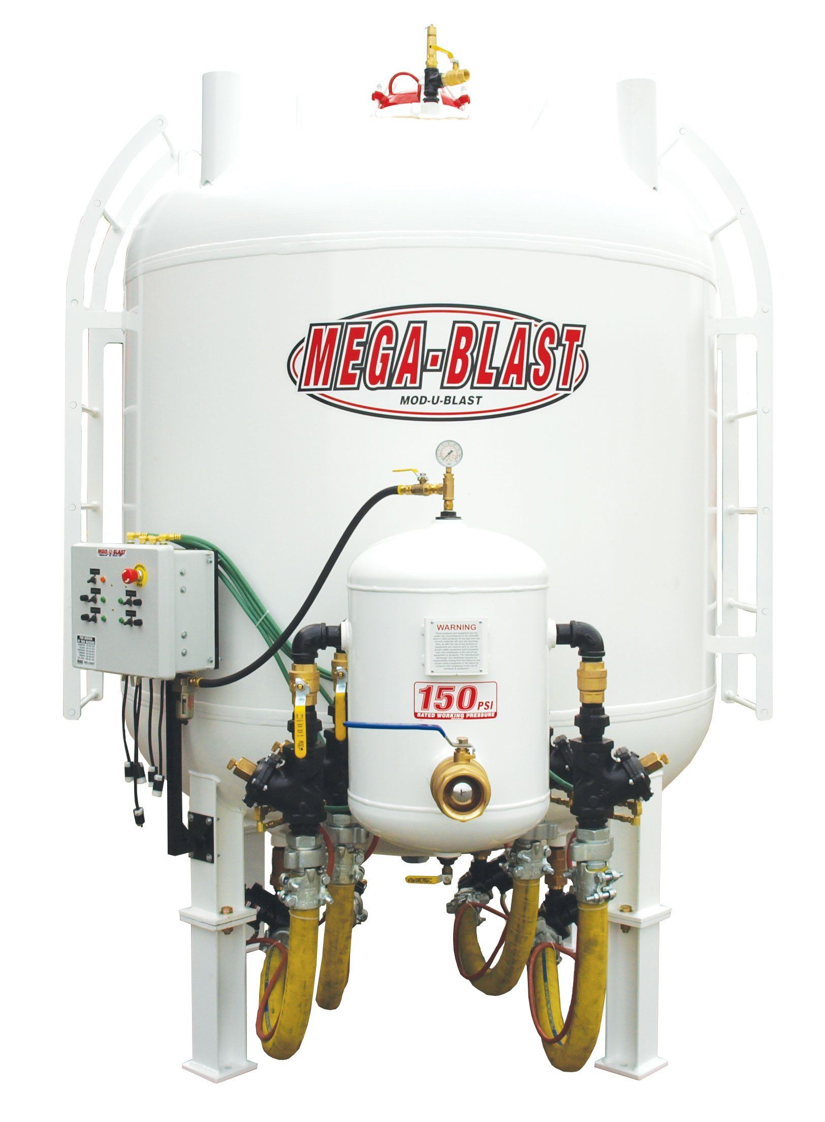 stationary 4 outlet bulk blaster with 2
