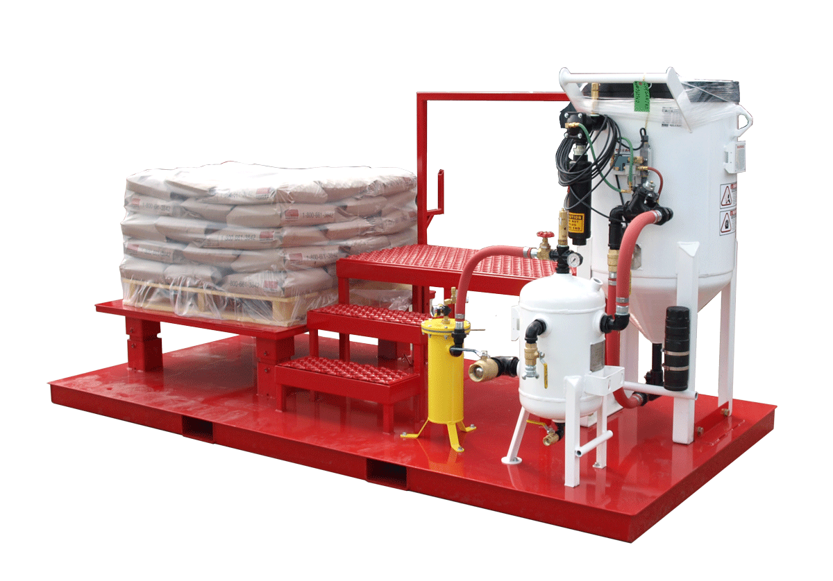 custom sandblasting skid