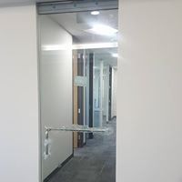 repairing a glass wall