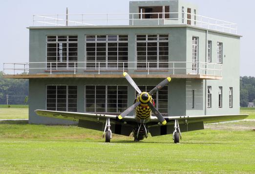 First American fighter base repaired with new glass