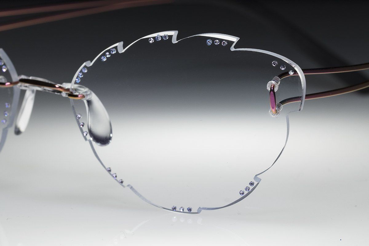 light rimless glasses