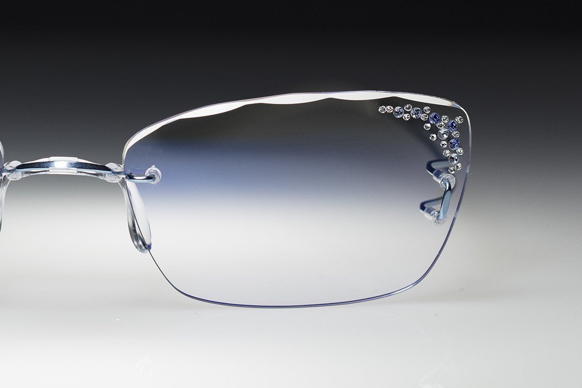 jewelled rimless glasses