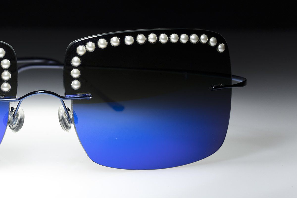 occhiali sole donna gioiello con perle e brillanti