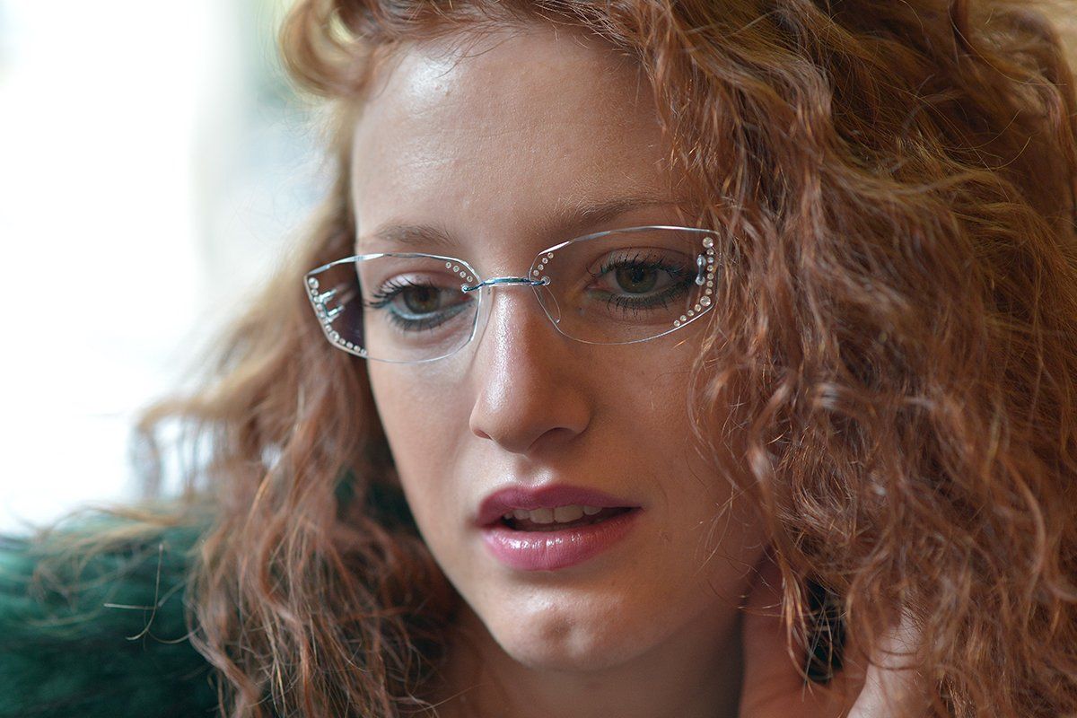 light rimless glasses