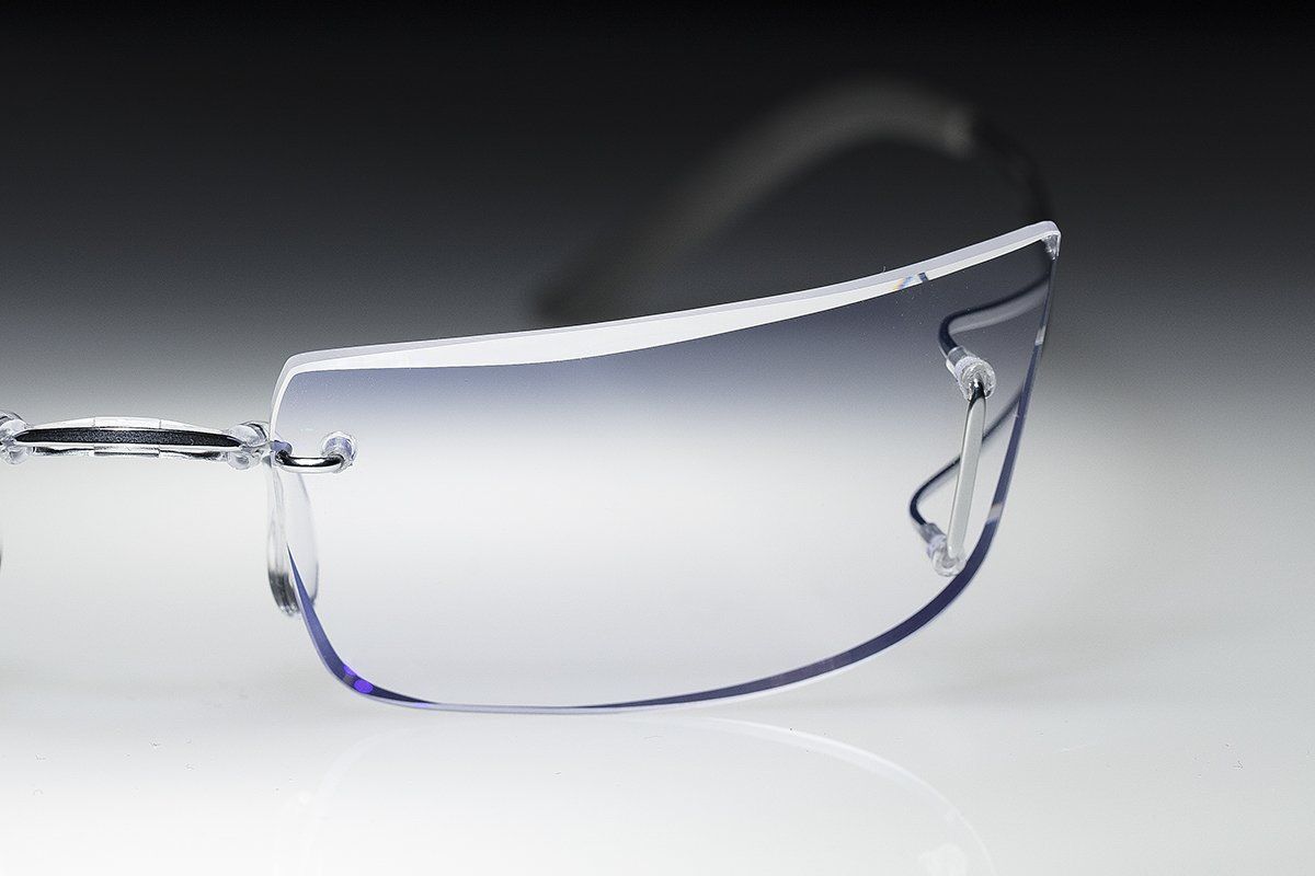 rimless glasses