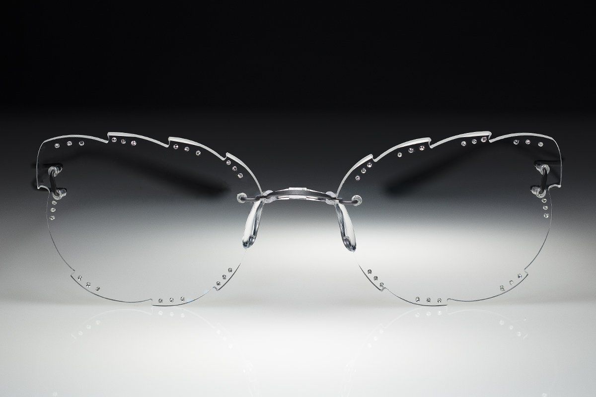 light rimless glasses