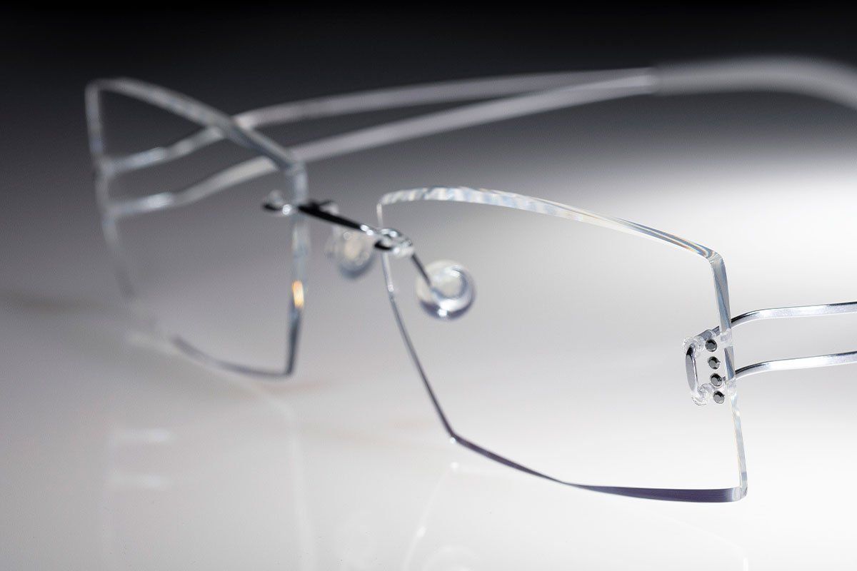 light rimless glasses for man