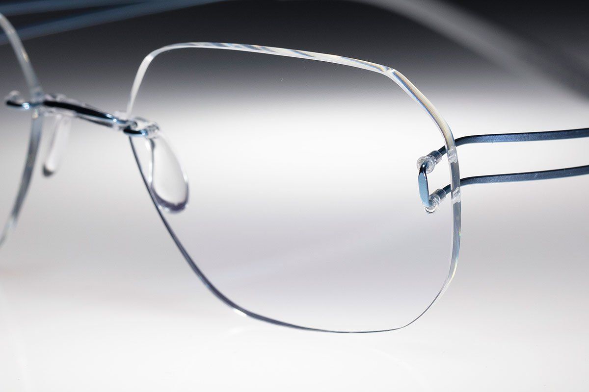 light rimless round glasses for man