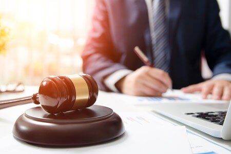 Attorney Working in Courtroom - Law Office in Merced, CA